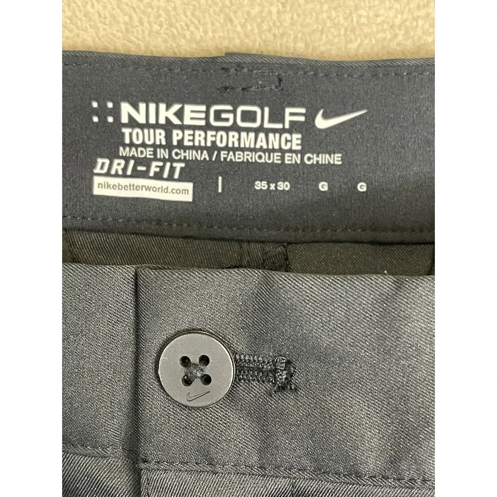 Nike Golf Pants Mens 35x30 Black‎ Tour Performance Dri-Fit Straight Leg Stretch